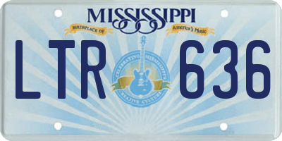 MS license plate LTR636