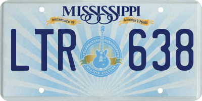 MS license plate LTR638