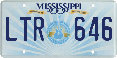 MS license plate LTR646