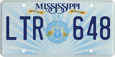MS license plate LTR648