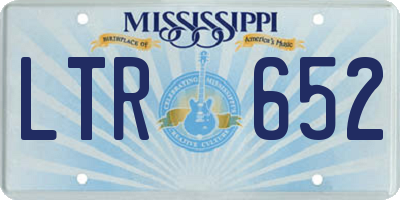MS license plate LTR652