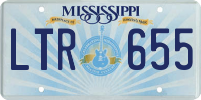 MS license plate LTR655