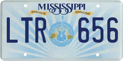 MS license plate LTR656