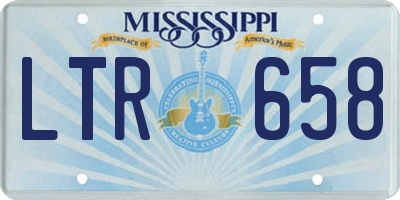 MS license plate LTR658