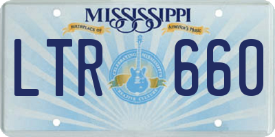 MS license plate LTR660