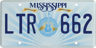 MS license plate LTR662