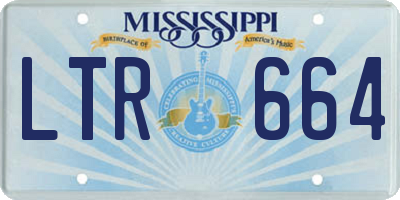 MS license plate LTR664