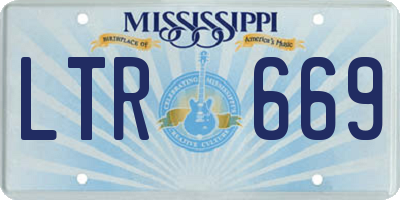 MS license plate LTR669