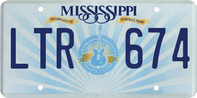 MS license plate LTR674