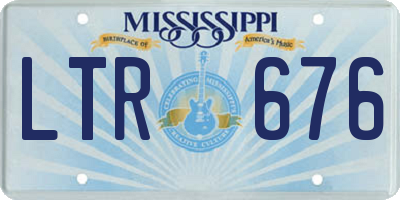 MS license plate LTR676