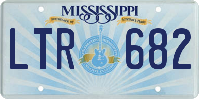 MS license plate LTR682