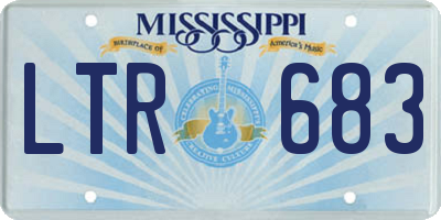 MS license plate LTR683