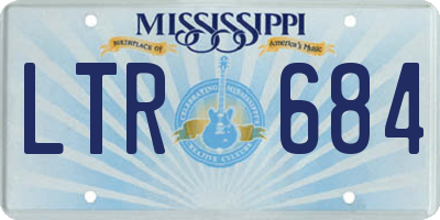 MS license plate LTR684