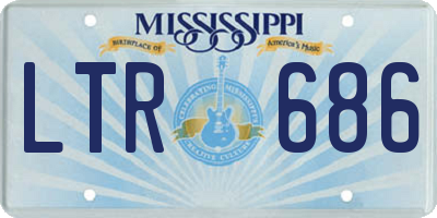 MS license plate LTR686