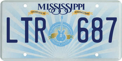 MS license plate LTR687