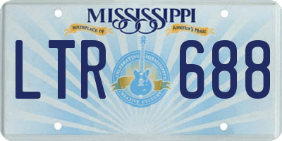 MS license plate LTR688