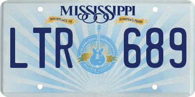 MS license plate LTR689