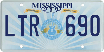 MS license plate LTR690