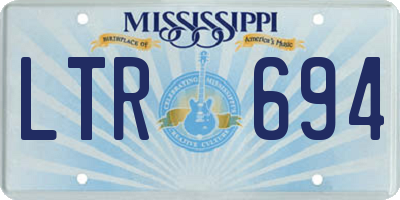 MS license plate LTR694