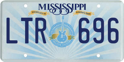 MS license plate LTR696