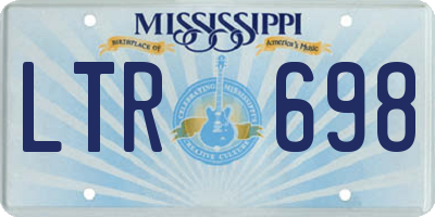 MS license plate LTR698