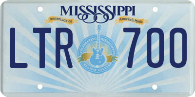 MS license plate LTR700