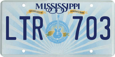 MS license plate LTR703