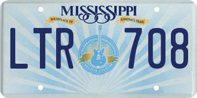 MS license plate LTR708
