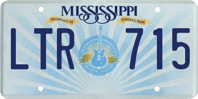 MS license plate LTR715