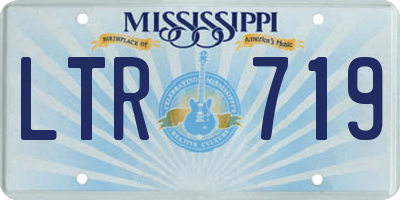 MS license plate LTR719