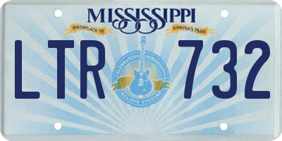 MS license plate LTR732