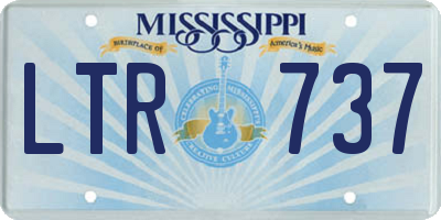 MS license plate LTR737