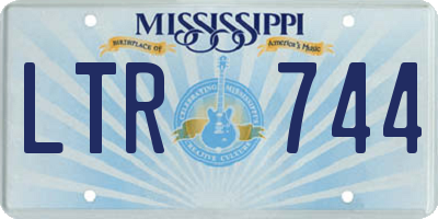 MS license plate LTR744