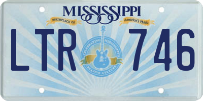 MS license plate LTR746