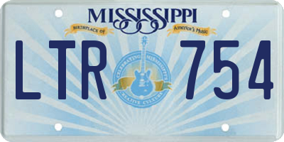 MS license plate LTR754