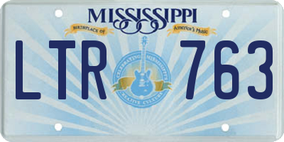 MS license plate LTR763