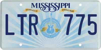 MS license plate LTR775
