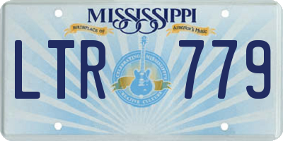 MS license plate LTR779