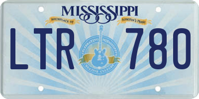 MS license plate LTR780