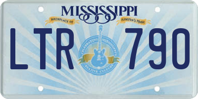 MS license plate LTR790