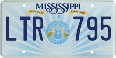 MS license plate LTR795