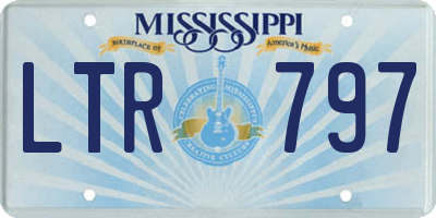 MS license plate LTR797