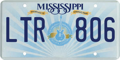 MS license plate LTR806