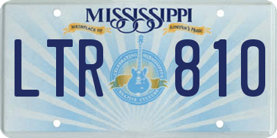 MS license plate LTR810