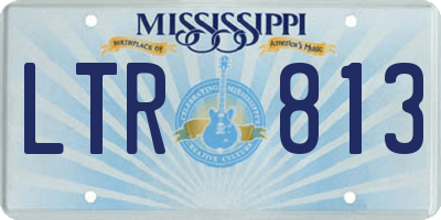 MS license plate LTR813