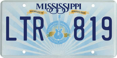 MS license plate LTR819