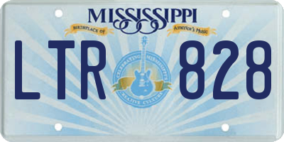 MS license plate LTR828
