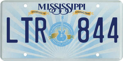 MS license plate LTR844