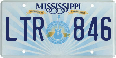 MS license plate LTR846
