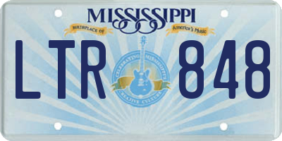 MS license plate LTR848